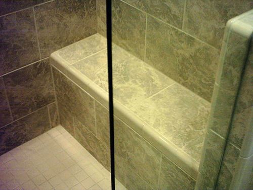 Bathroom Remodeling - Shower Rebuilding with shower seat in North Richland Hills, TX