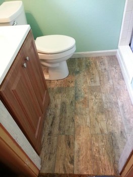 Floor Install for Bathroom Remodel North Richland Hills TX
